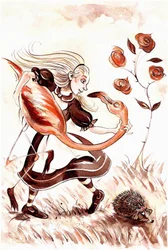 Alicia con un flamenco - ilustración de Las aventuras de Alicia en el país de las maravillas de Lewis Carroll (1865), 2005